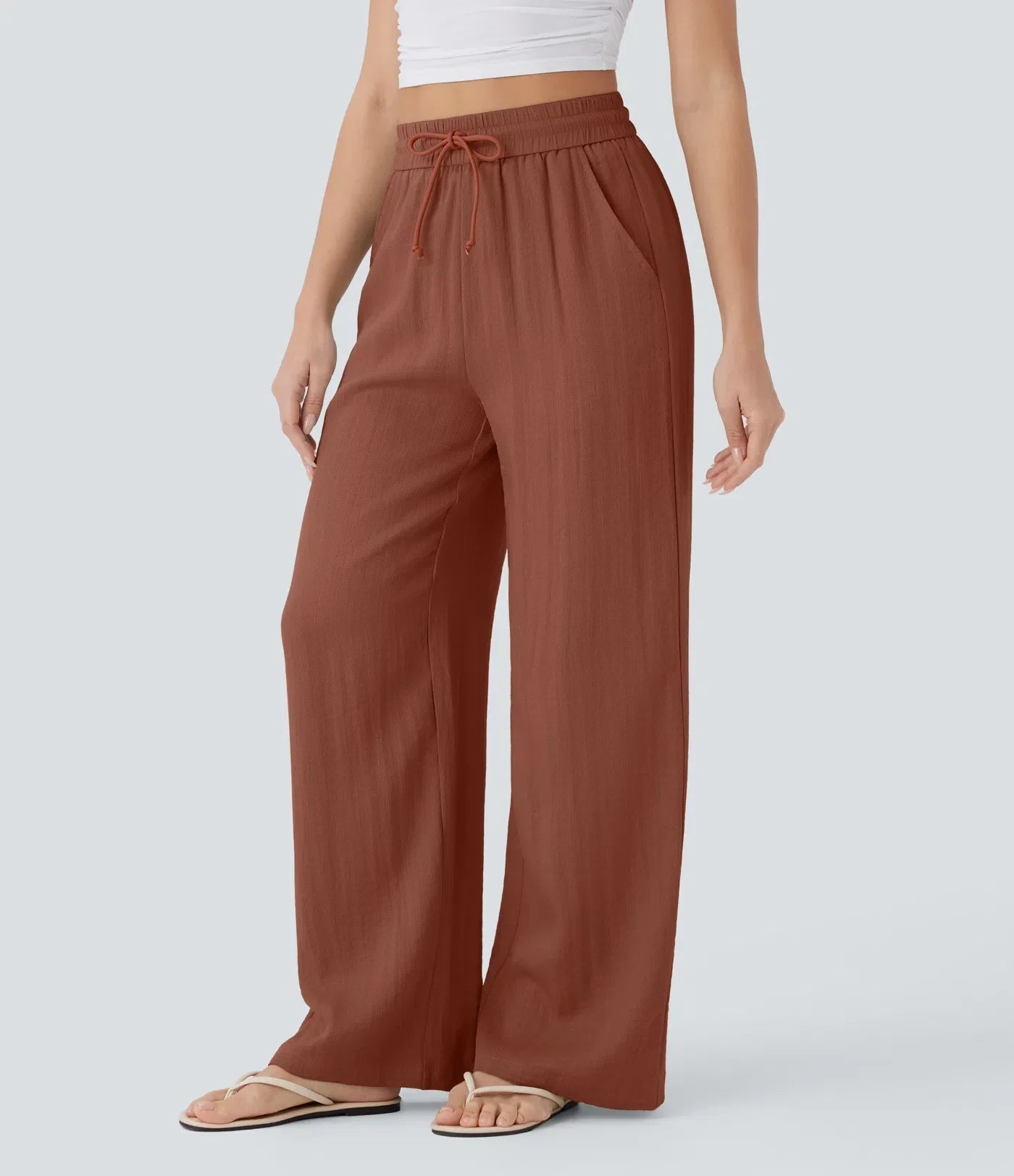 Pantalones de lino elegantes Zafeiria