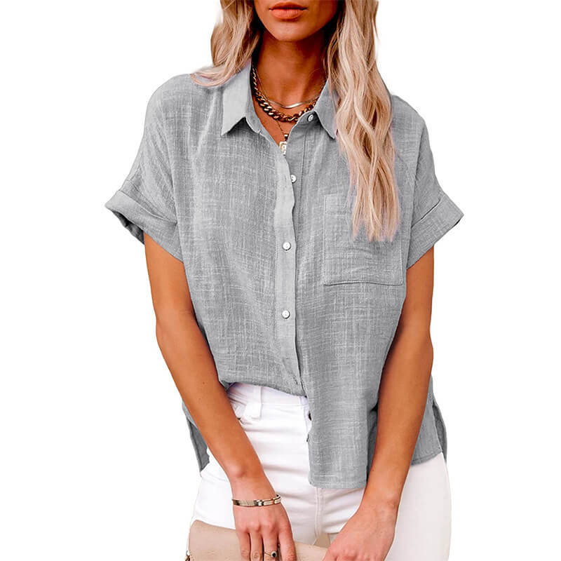 Adelene™ - Blusa clásica de botones y atemporal