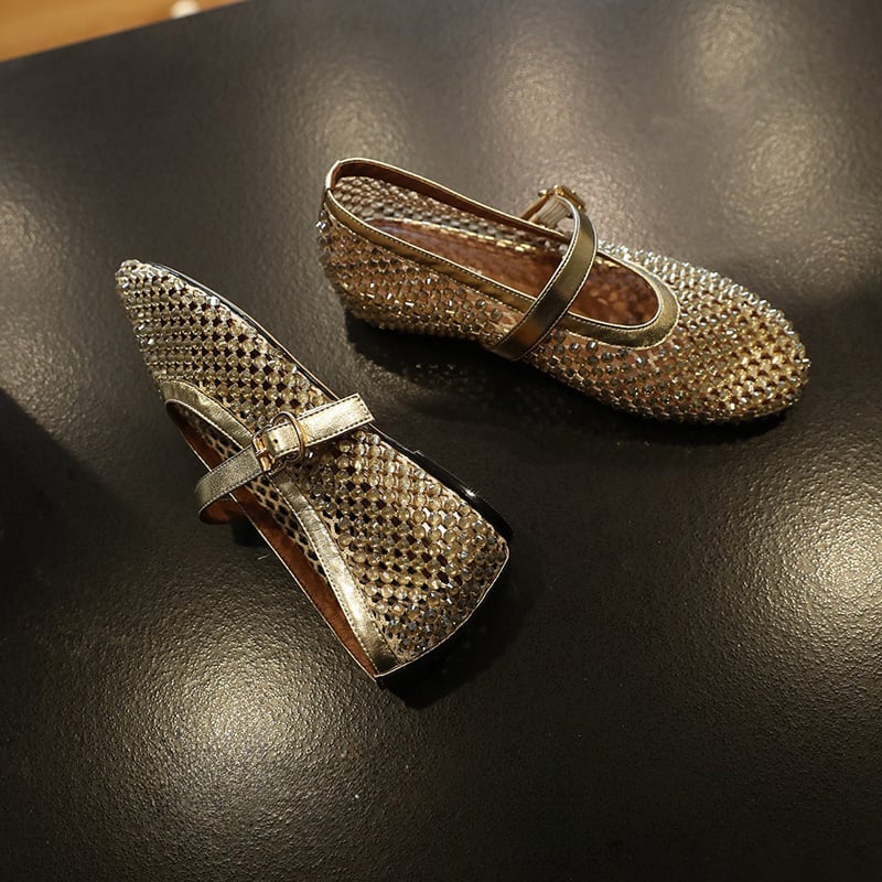 Zapatos Mary Janes Brillantes Liora