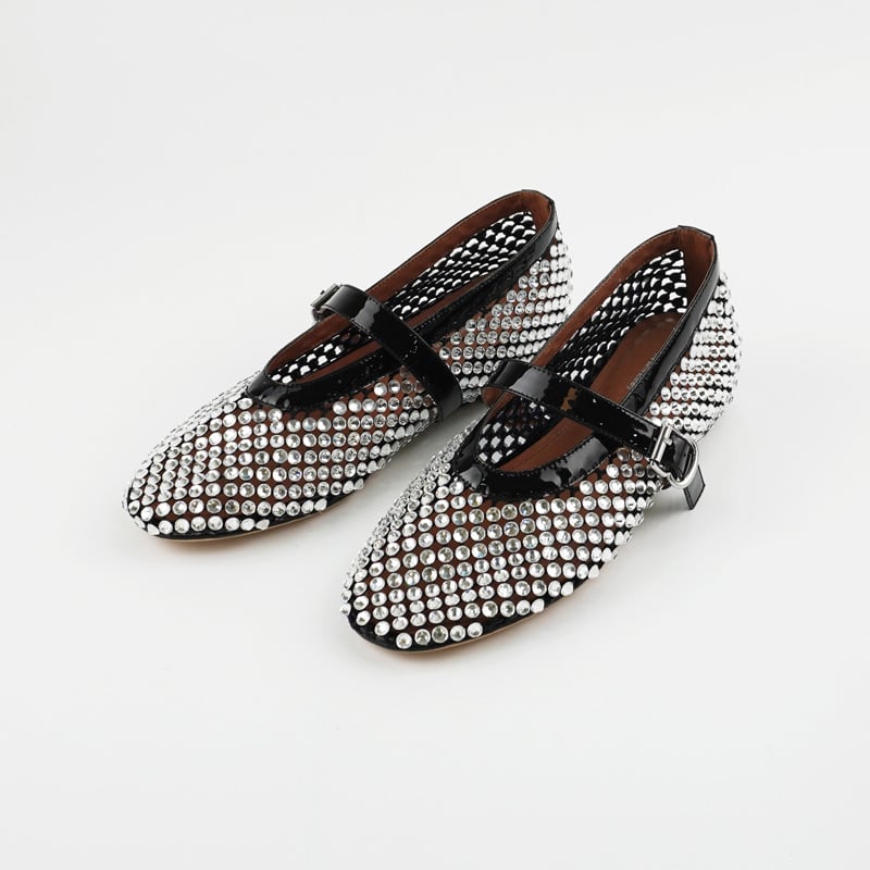 Zapatos Mary Janes Brillantes Liora