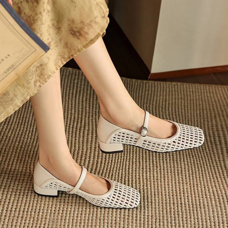Zapatos de tacón con correas texturizadas Mara