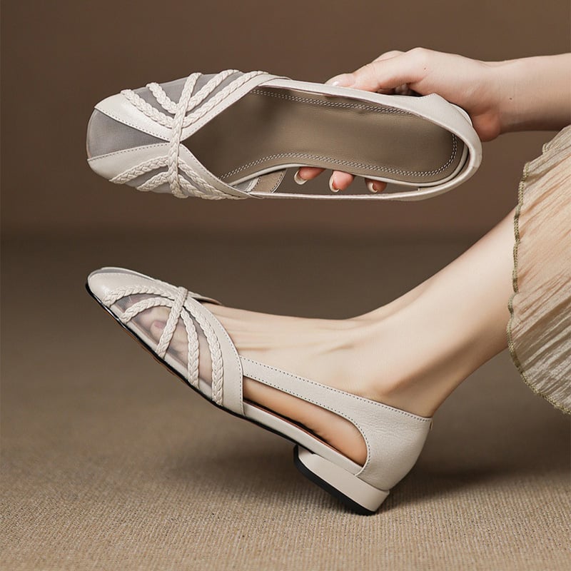 Zapatos planos de malla trenzada Celia