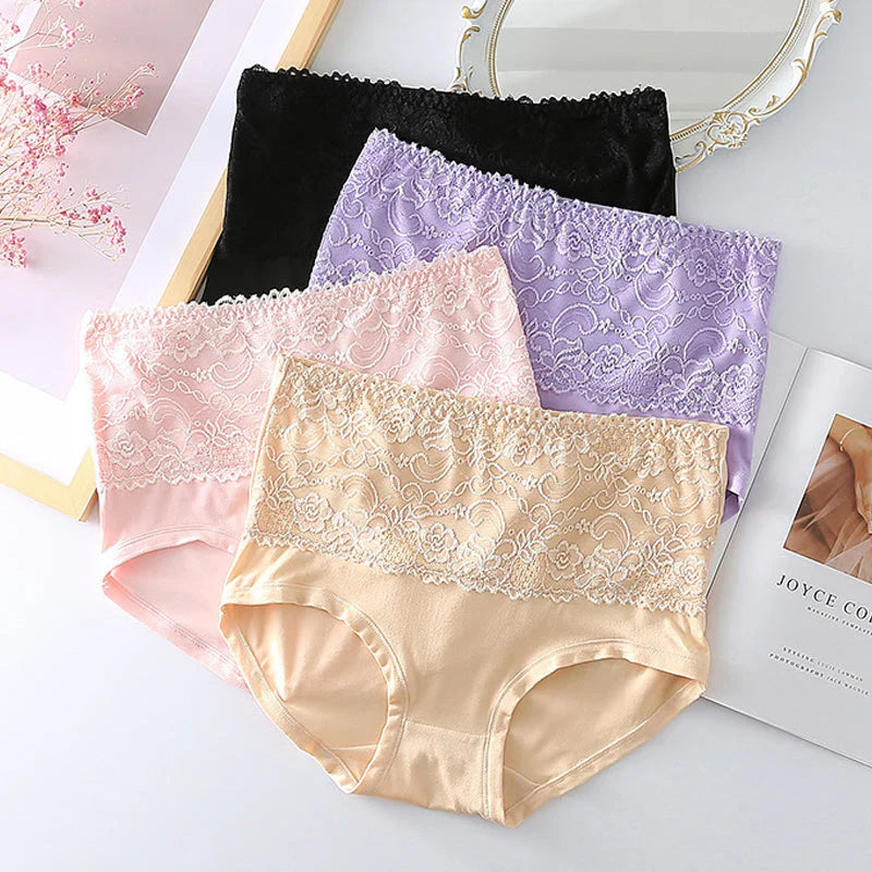 SUZIE | Conjunto de 4 braguitas adelgazantes y moldeadoras bordadas a mano