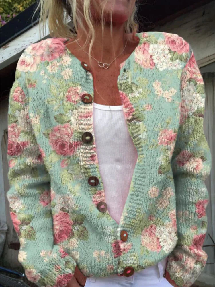 LILA | Cardigan con Estampado Floral