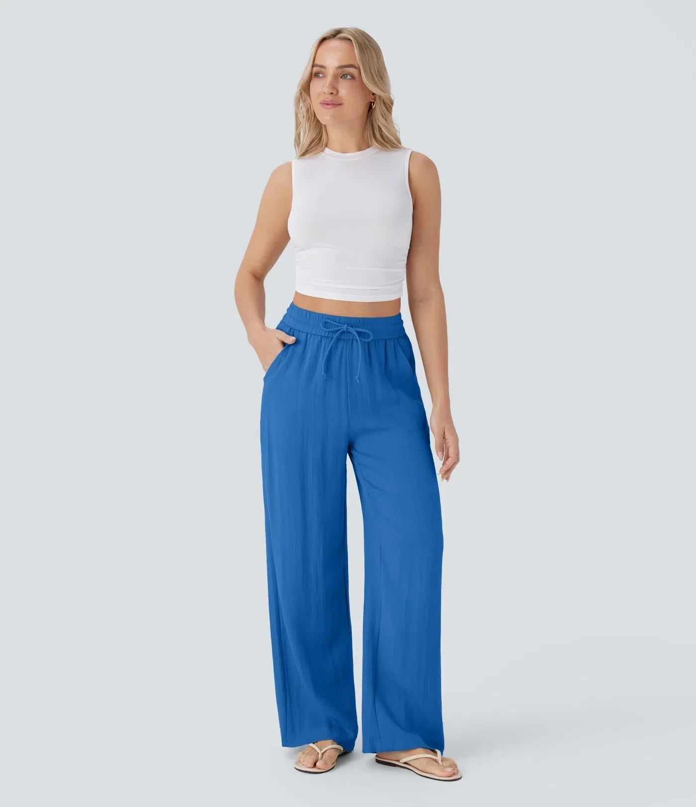 Pantalones de lino elegantes Zafeiria