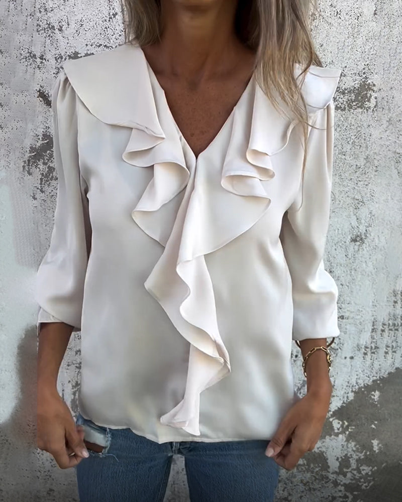 Genessa™ - Blusa de Volantes Suave