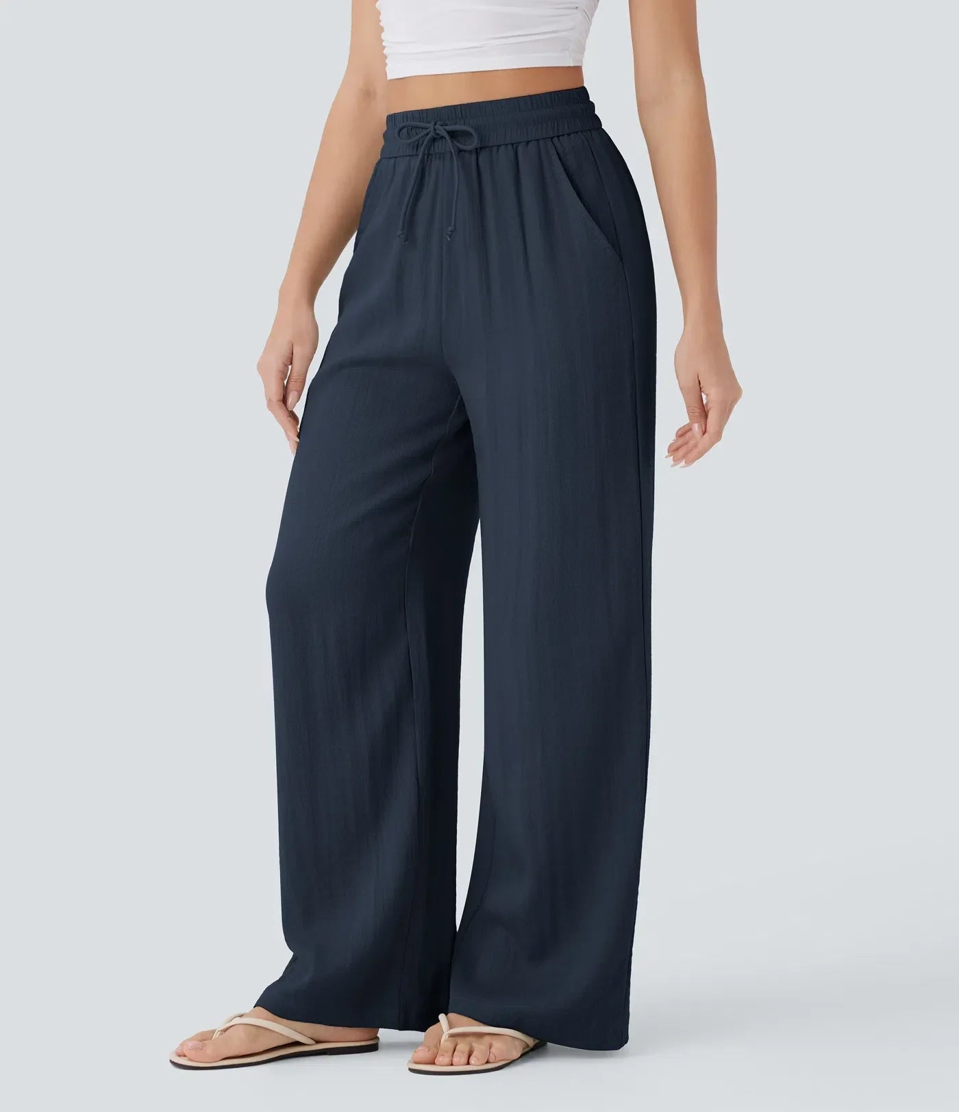 Pantalones de lino elegantes Zafeiria