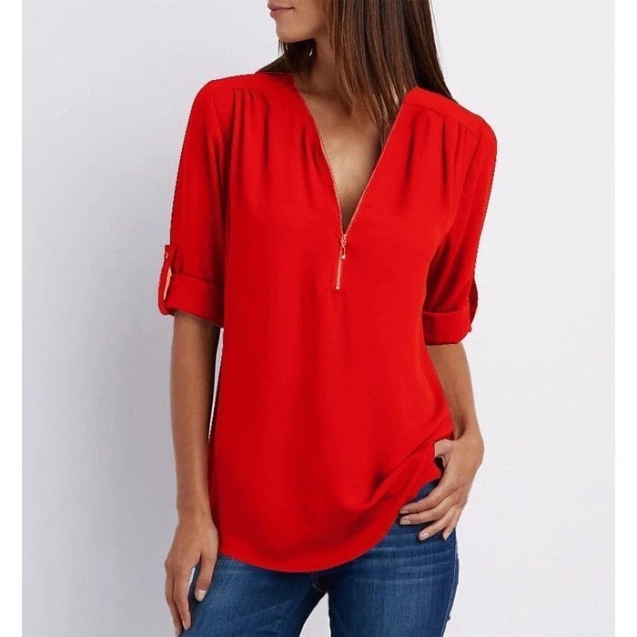 Lizzy - Blusa elegante con cierre