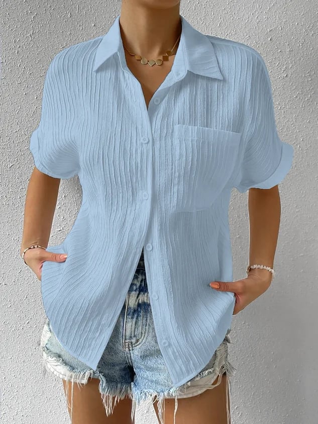 Brielle™ - Blusa Texturizada de corte holgado