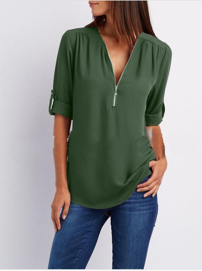 Lizzy - Blusa elegante con cierre