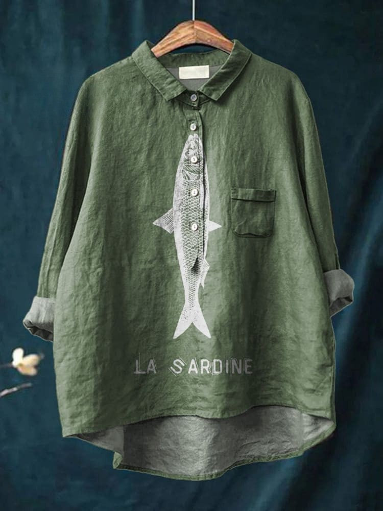 Lily | Camiseta Gráfica de Sardinas