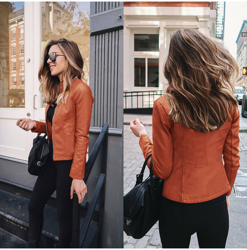 Sophia™ - Chaqueta de cuero italiana