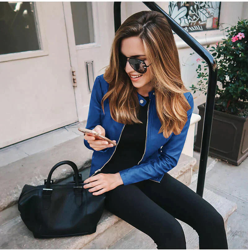 Sophia™ - Chaqueta de cuero italiana