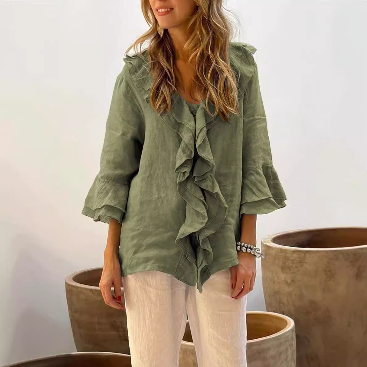 Cherry™ - Blusa Estilizada con Volantes