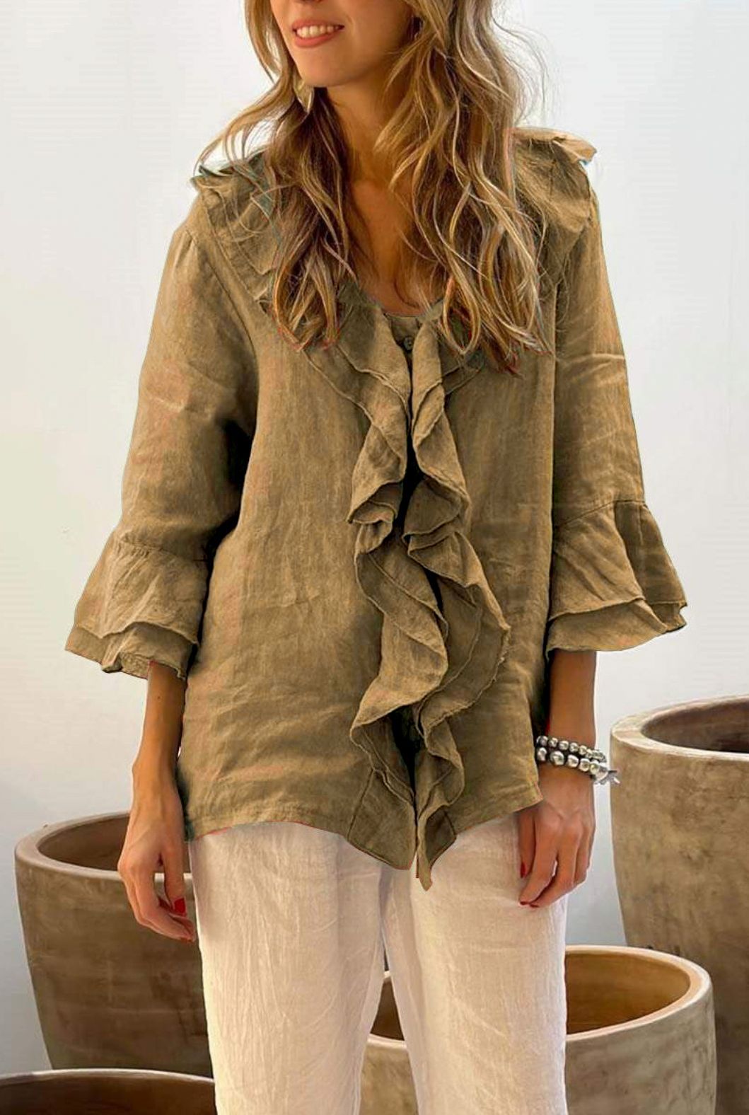 Cherry™ - Blusa Estilizada con Volantes