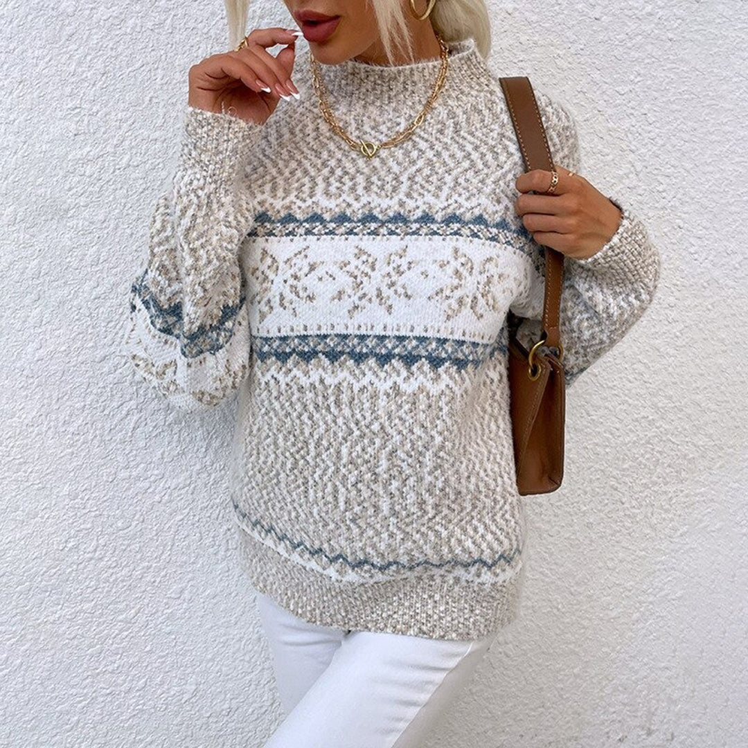 Sienna - Suéter de Punto con Copo de Nieve Acogedor para Mujer