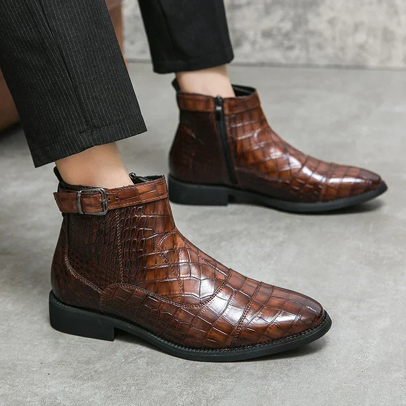 Baron | Botines de cuero con hebilla
