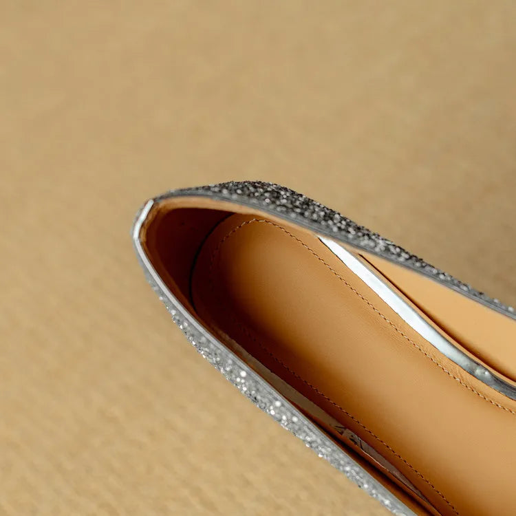 Zapatos de tacón glitter Gloria