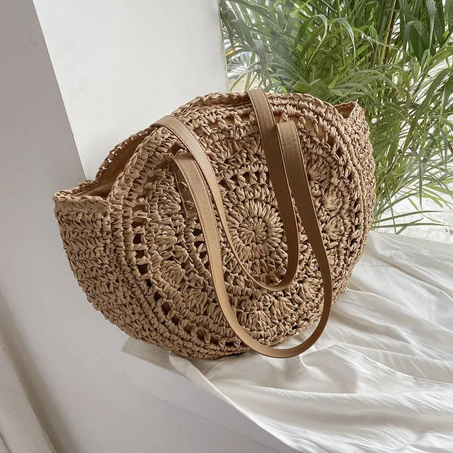 Hailey - Bolsa de playa tejida a mano