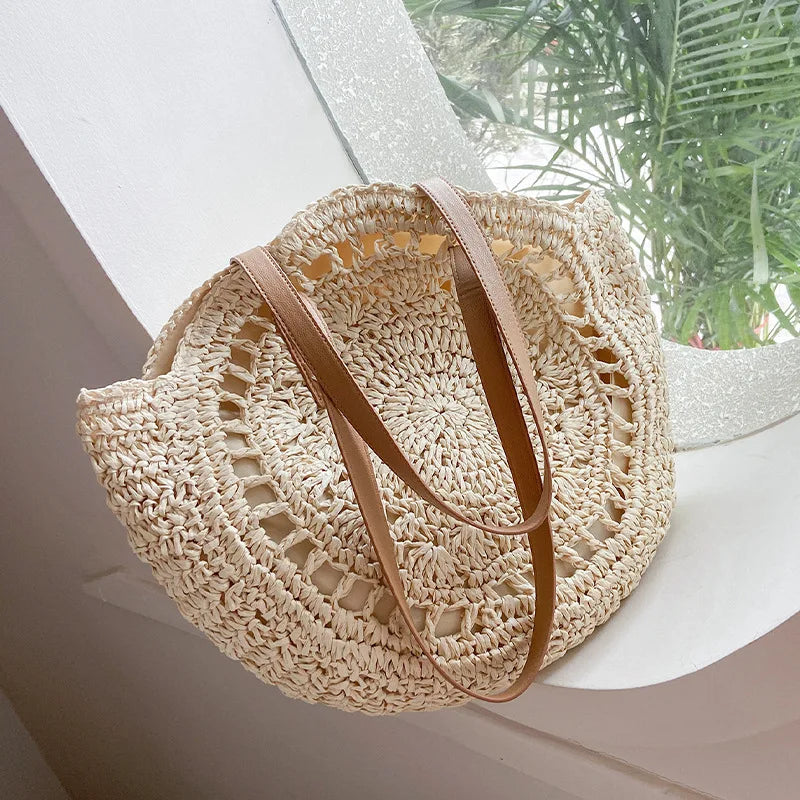 Hailey - Bolsa de playa tejida a mano