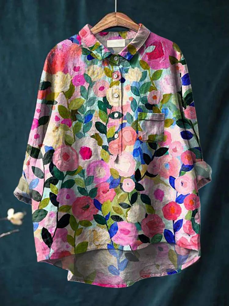 Isabelle | Camisa de Flores Vibrante