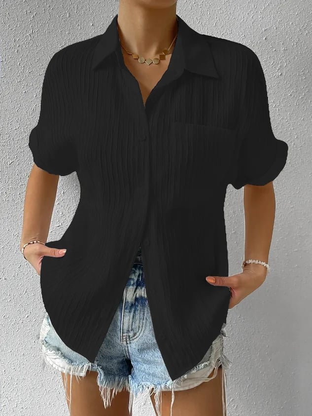 Brielle™ - Blusa Texturizada de corte holgado