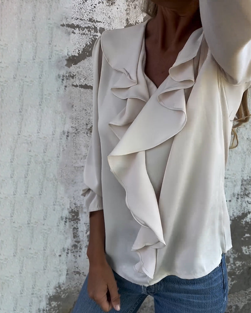Genessa™ - Blusa de Volantes Suave