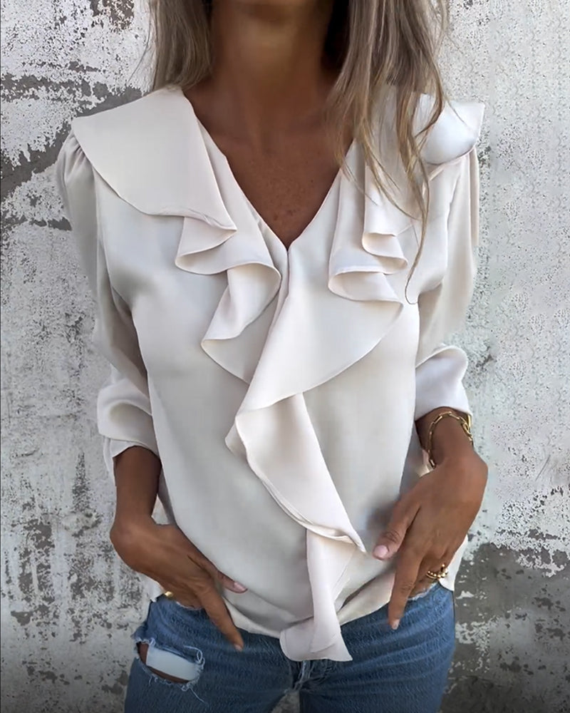 Genessa™ - Blusa de Volantes Suave