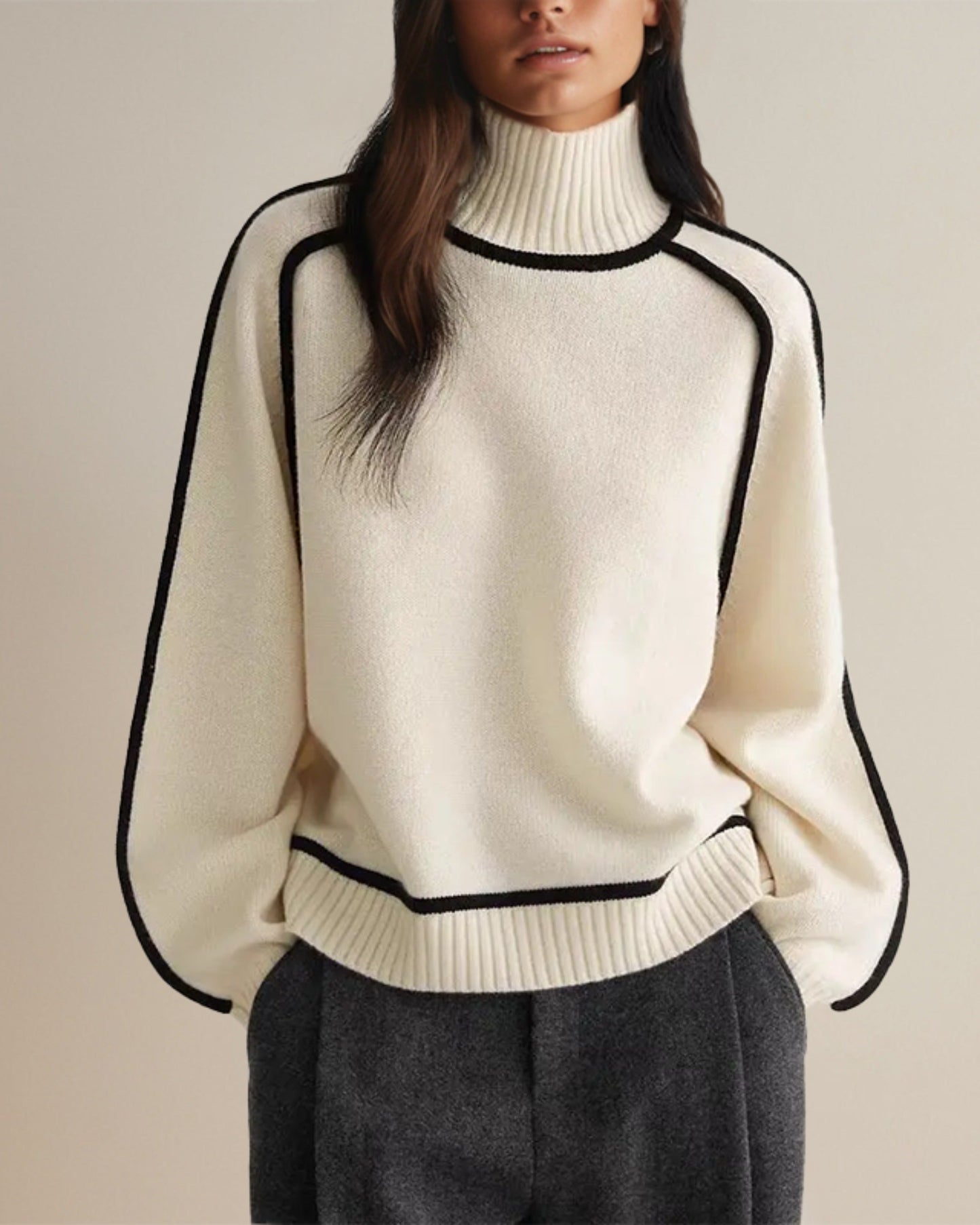 Jana - Suéter de Cuello Alto Sofisticado para Invierno