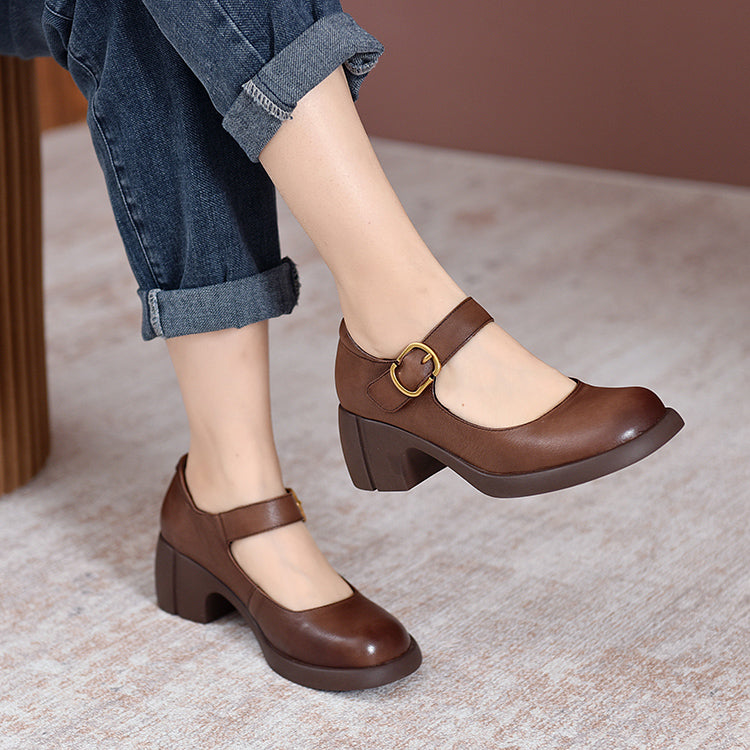 Mary Janes de cuero Agnes