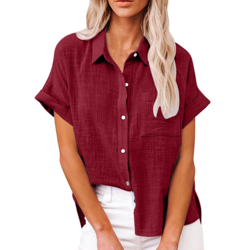 Adelene™ - Blusa clásica de botones y atemporal