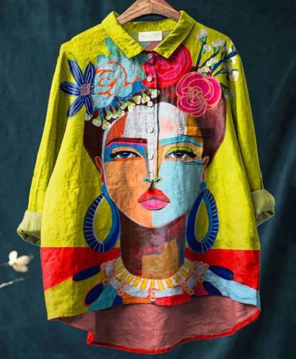 Camiseta de Retrato Artístico Amelia