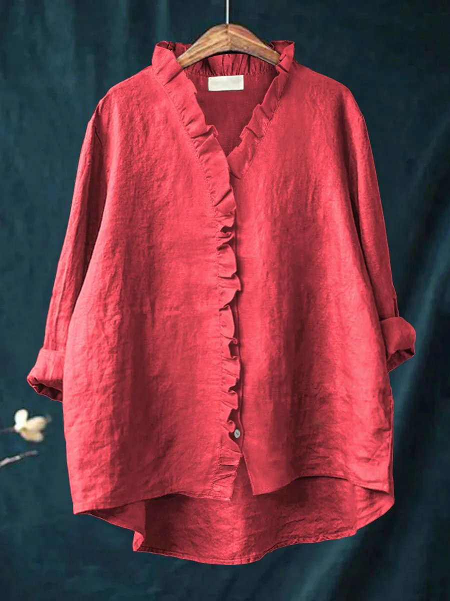 Blusa con borde de volantes Tifannie™
