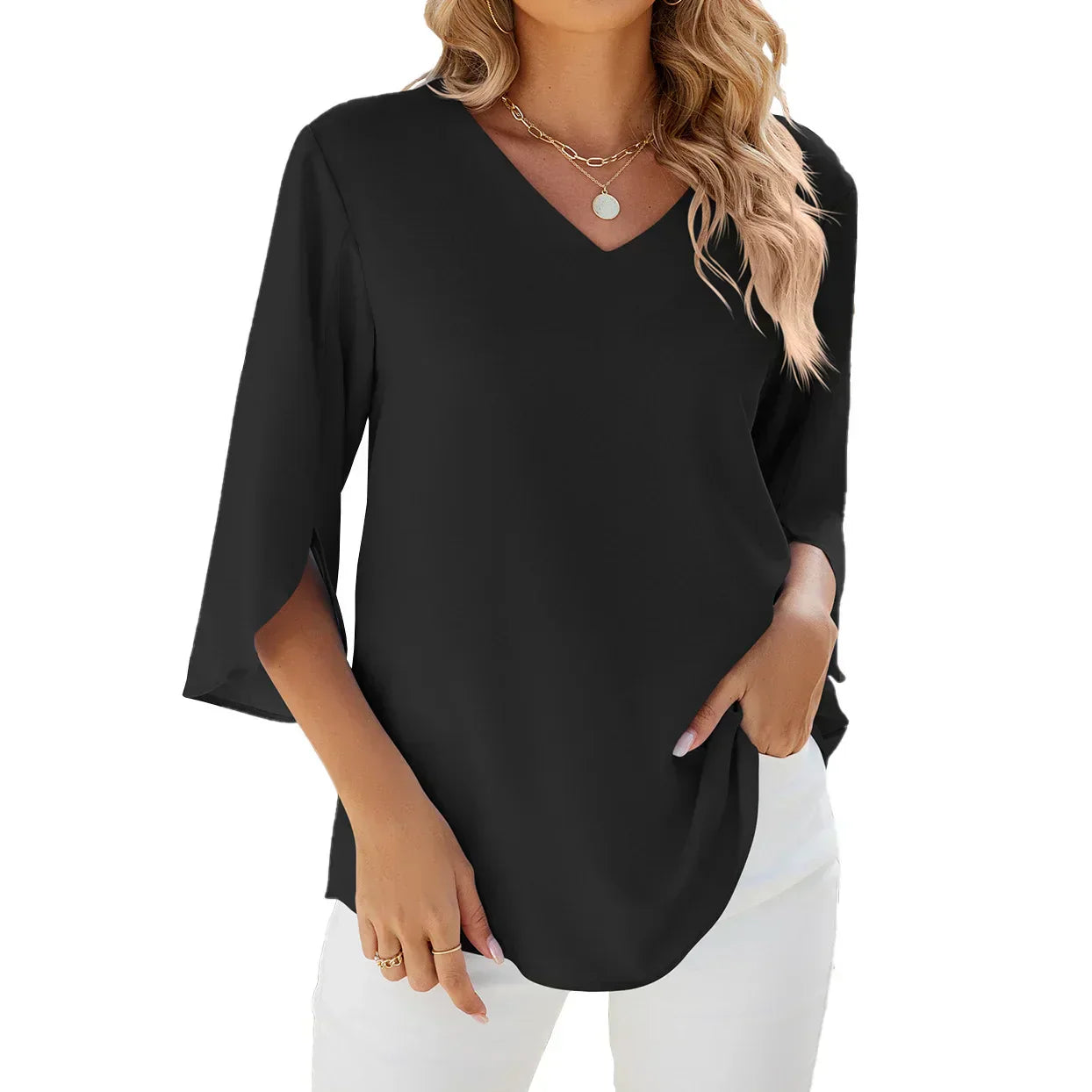 Blusa de cuello en V CARA