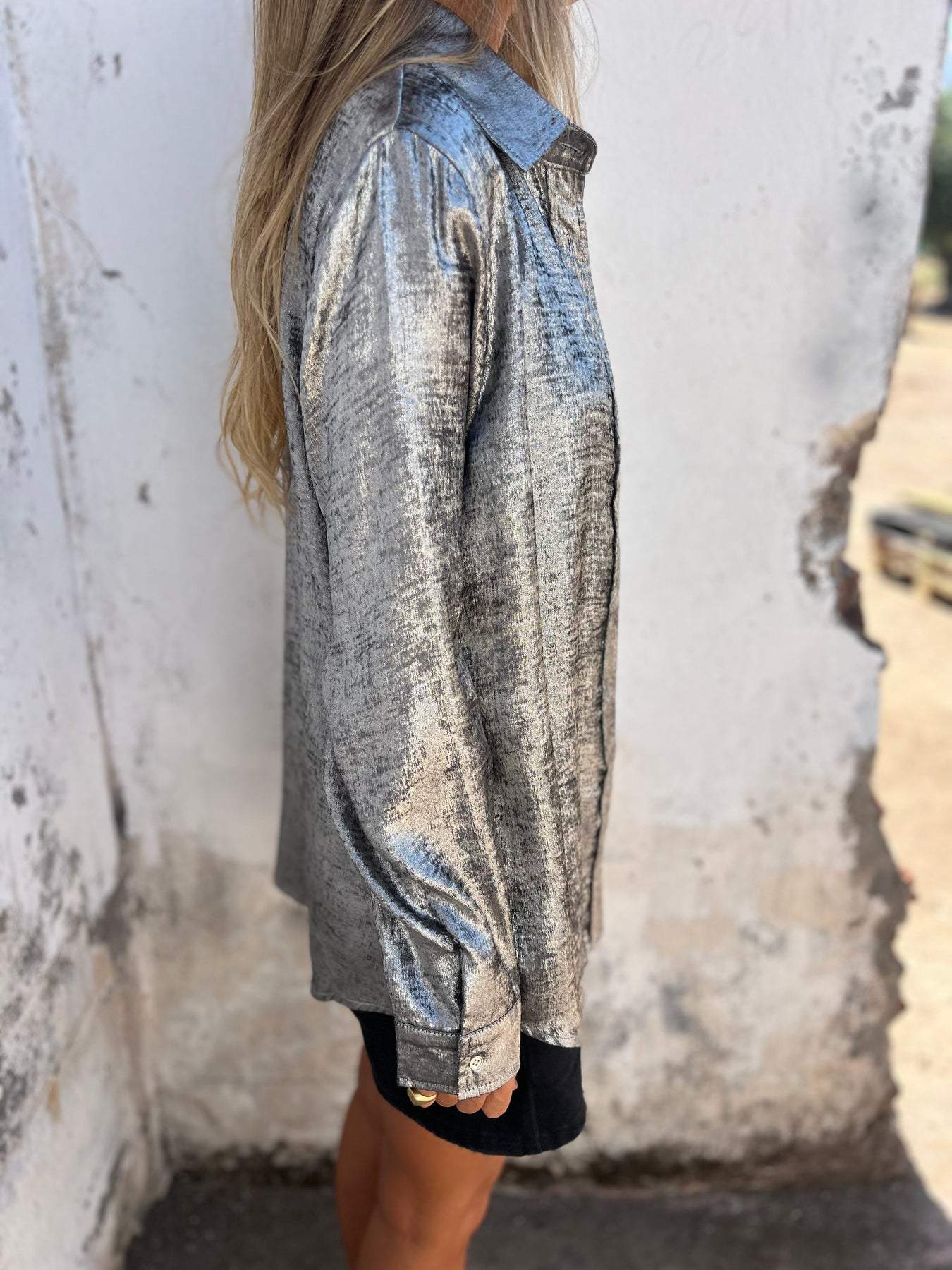 Camisa elegante con brillo Zella™