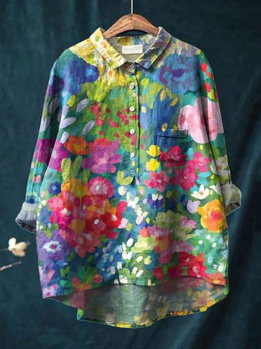 Camisa Floral en Acuarela Sophia