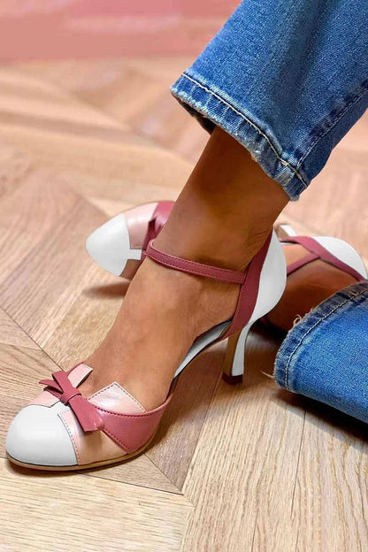 JOSEFA | Zapatos elegantes con tirante en el tobillo y cinta colorida