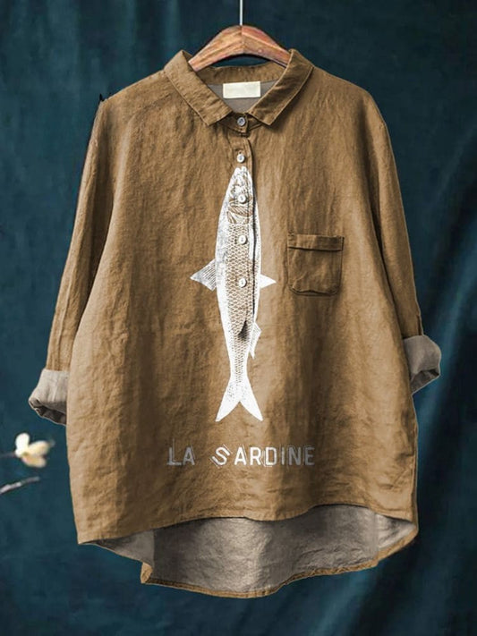 Lily | Camiseta Gráfica de Sardinas