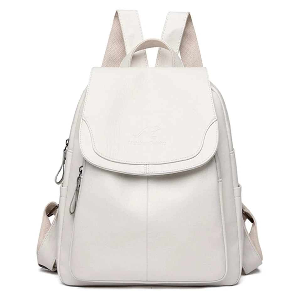 Greta - Mochila antirrobo de cuero