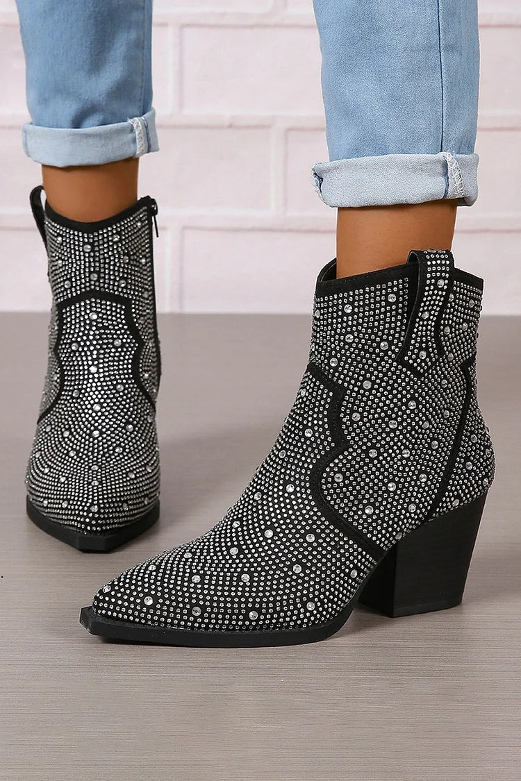 Costanza | Botas elegantes con patchwork y cremallera