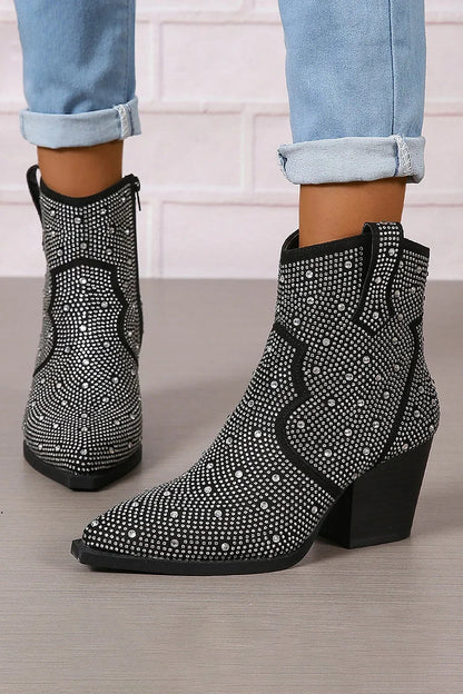 Costanza | Botas elegantes con patchwork y cremallera