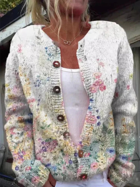 LILA | Cardigan con Estampado Floral
