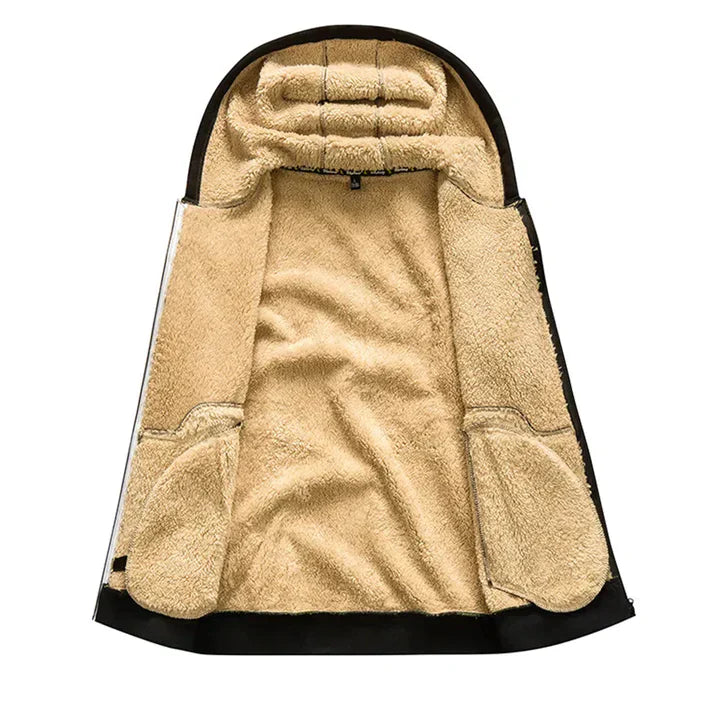Arie - Chaqueta de Invierno para Hombre con Capucha y Forro de Felpa