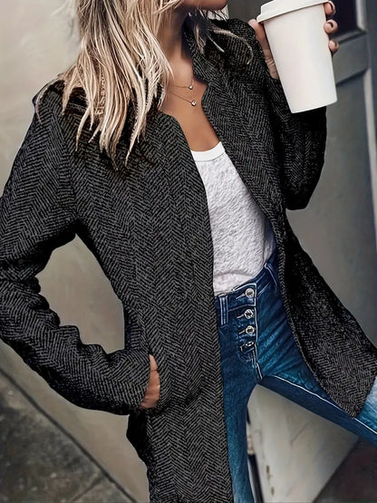 Delilah™ - Abrigo Elegante de Longitud Media con Bolsillos