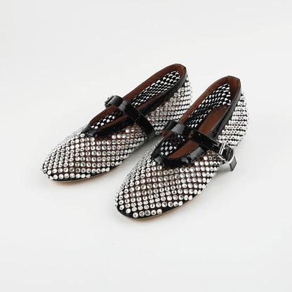 Zapatos Mary Janes Brillantes Liora