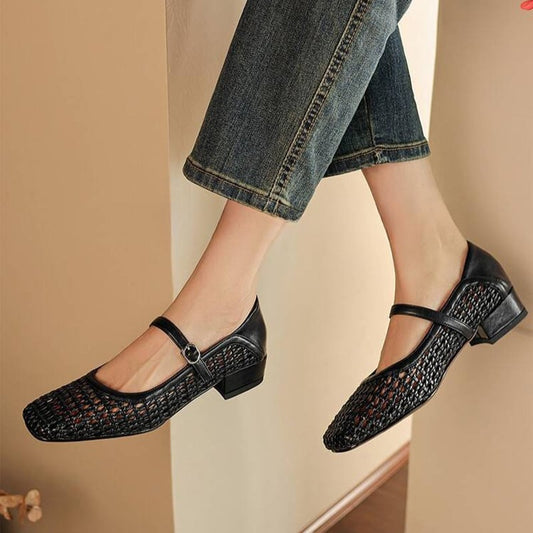 Zapatos de tacón con correas texturizadas Mara