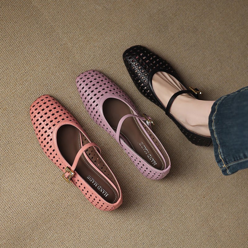 Flats con puntera cuadrada Miela