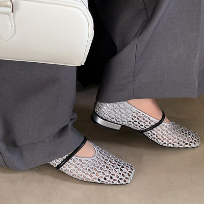 Mocasines Mary Janes de tejido Cady
