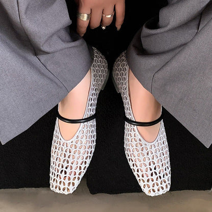 Mocasines Mary Janes de tejido Cady