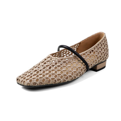Mocasines Mary Janes de tejido Cady